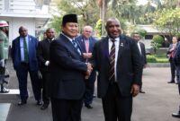 Menhan Prabowo Terima Kunjungan PM Papua Nugini, Bahas Kerja Sama Pertahanan