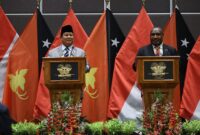 Menhan Prabowo Berkunjung ke Papua Nugini, Temui PM James Marape