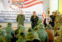 Momen Kedekatan Panglima TNI Bersama Pasukan Multi Nasional Pada Latihan Super Garuda Shield 2024