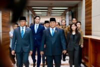 Menhan Prabowo Hadiri Rapat Kerja Bersama Komisi I DPR RI