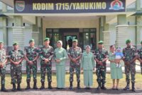 Dandim 1715/Yahukimo Selenggarakan Upacara Kenaikan Pangkat Anggota Kodim 1715/Yahukimo