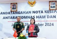 Panglima TNI dan Ketua Komnas HAM Tanda Tangani MoU untuk Peningkatan Kerjasama Pemajuan dan Perlindungan HAM