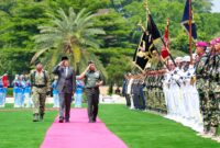 Panglima TNI Terima Kunjungan Menteri Pertahanan RI di Mabes TNI