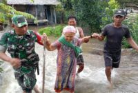 Jajaran Kodam XIV/Hsn di Wilayah Sulsel Berikan Bantuan kepada Korban Banjir