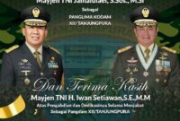 Mayjen TNI Jamalulael Resmi Jabat Pangdam XII Tanjungpura Tanggal 30 Desember 2024