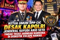 Ketua Umum DPP CIC Desak Kapolri Jenderal Suyudi Ario Seto Tindak Tegas Jaringan Narkoba di Diskotik Escape Hawaii